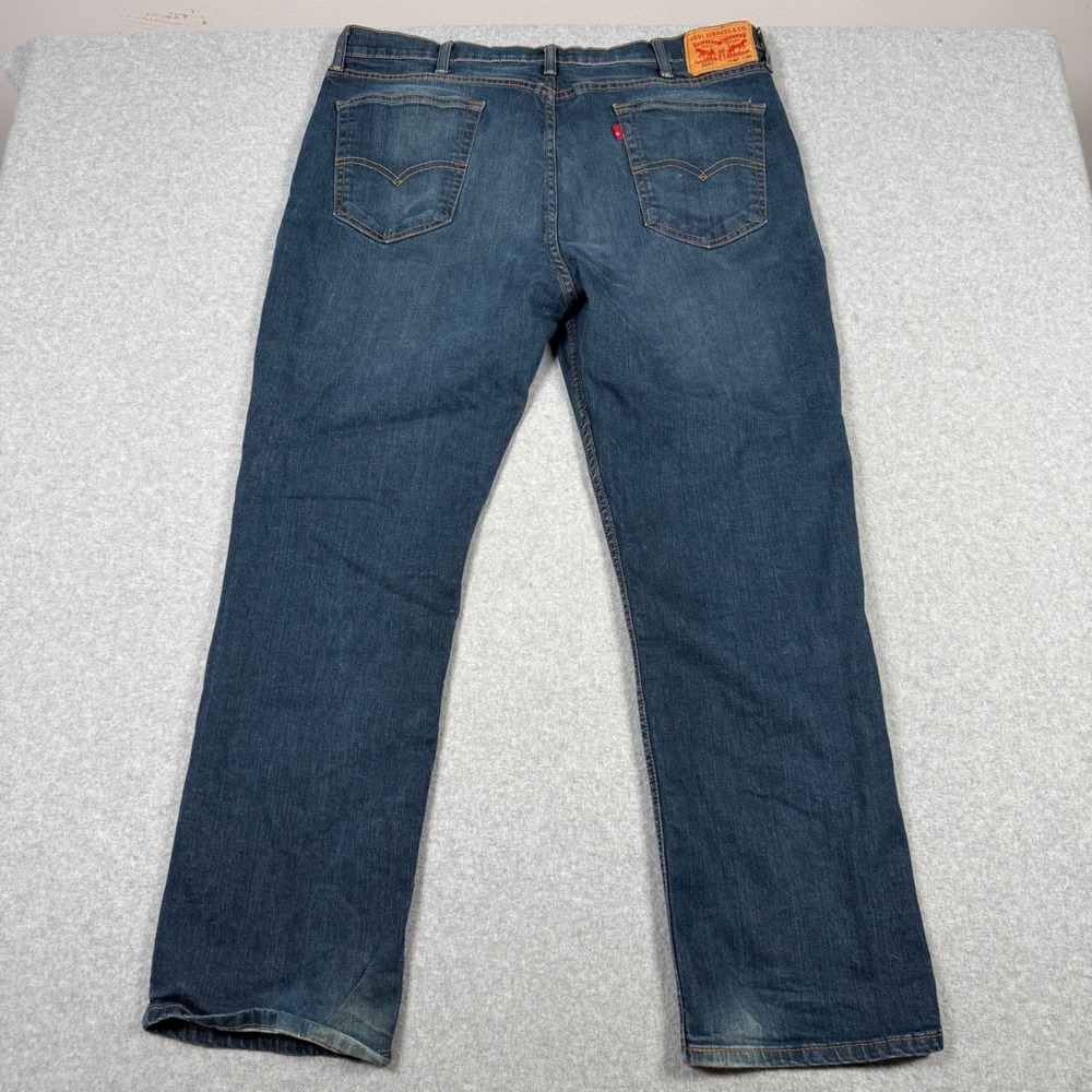 Levis 514 Straight Fit Jeans Mens 40x30 Dark Wash Blue Stretch Denim Classic